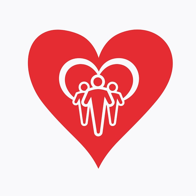 Free vector heart shape logo icon label image sticker