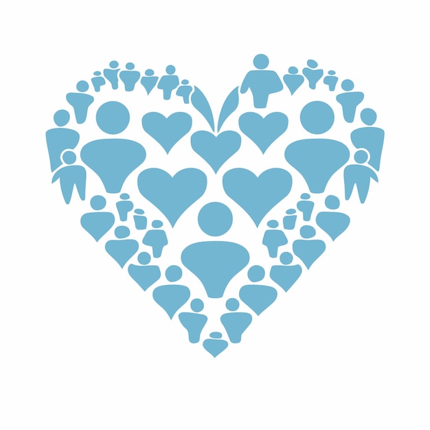 Free vector heart shape logo icon label image sticker