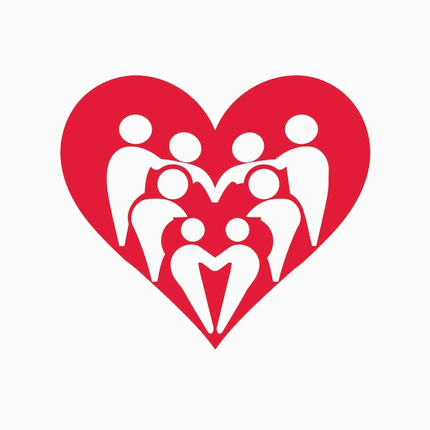 Free vector heart shape logo icon label image sticker