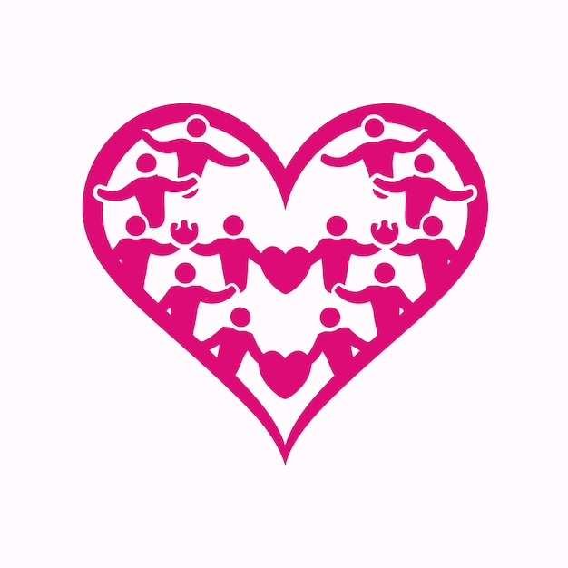 Free vector heart shape logo icon label image sticker