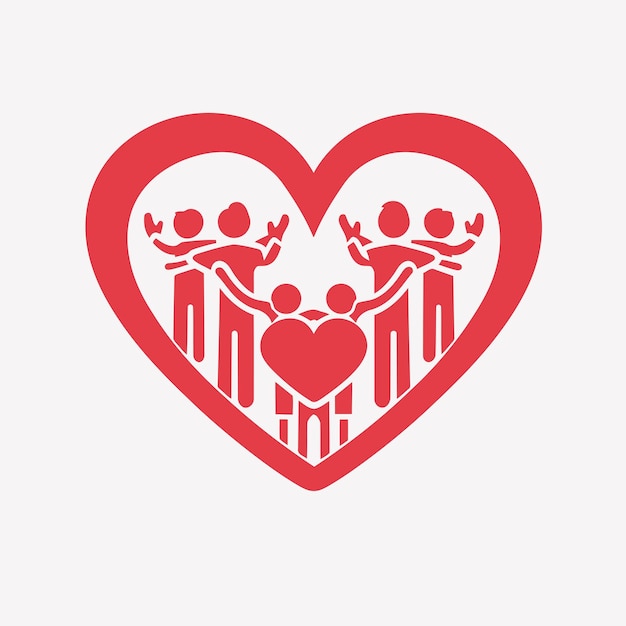 Free vector heart shape logo icon label image sticker