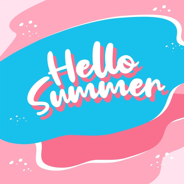 Free vector hello summer