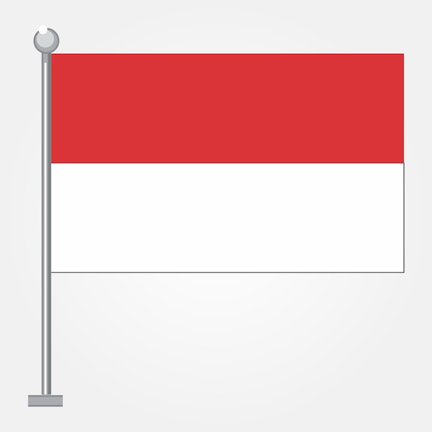 Free vector illustration of Indonesiaflag