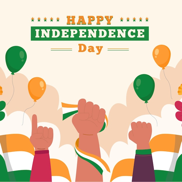 Free Vector Indian Independence Day Design