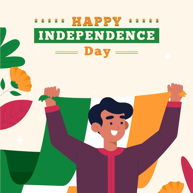 Free Vector Indian Independence Day Design