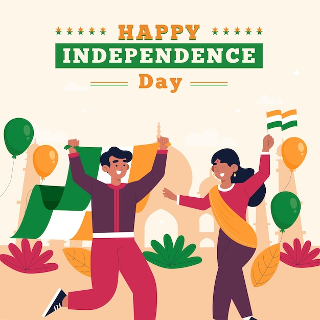 Vector free vector indian independence day design