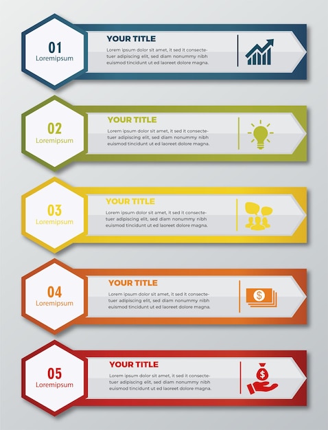 Free vector infographic business banner template design