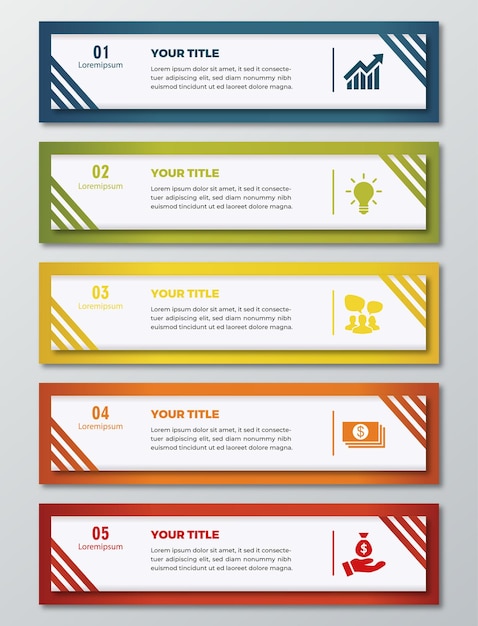 Free vector infographic business banner template design