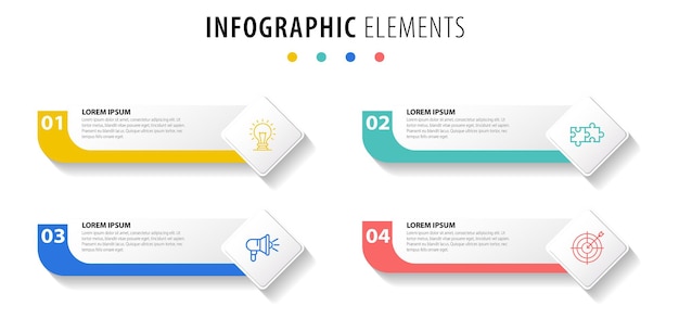 Free vector infographic steps concept creative banner design