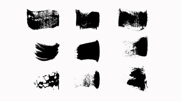 Free vector ink brush stroke collection