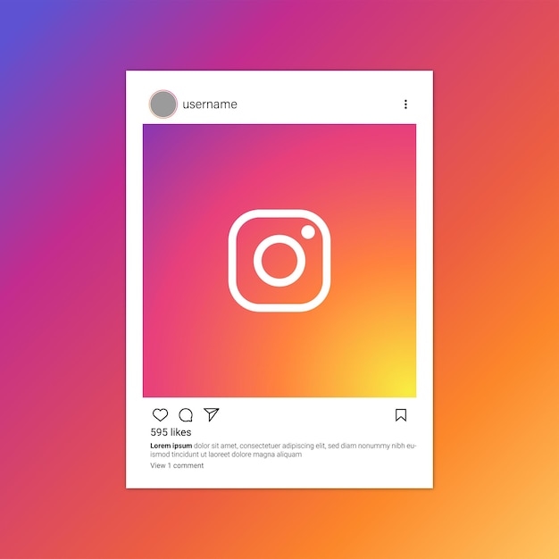 Free vector Instagram post template