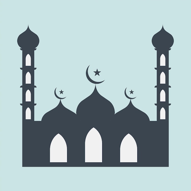 Free vector islamic mosque or masjid illustration design