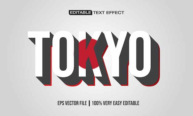 Free vector japanese tokyo text effect