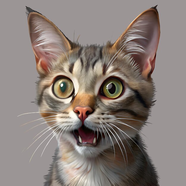 Vector free vector kitten illustration on white background ai generated