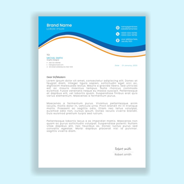 Free vector Letterhead Template