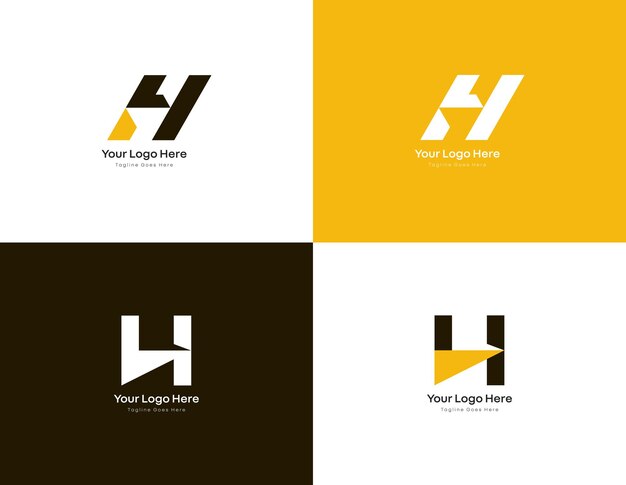 Vector free vector logo for alphabet h for it companies and real estate businesses