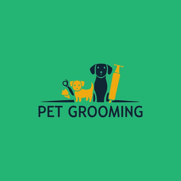 Vector free vector logo for pet styling and grooming shop hair salon pet store for dogs and cats vector