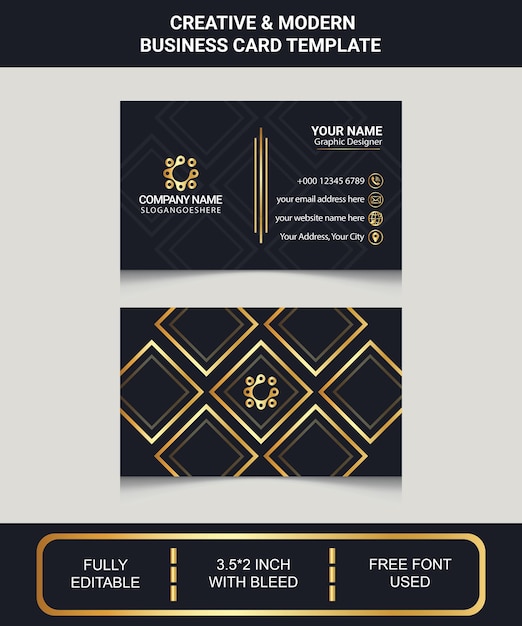 Free Vector Luxury Business Card Template