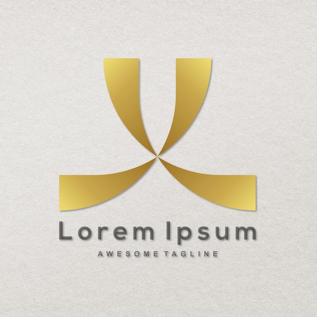 Free vector luxury golden logo design