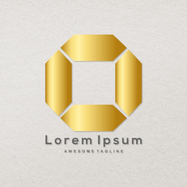 Free vector luxury golden logo design