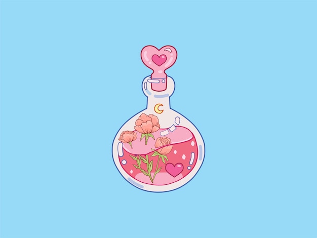 Free vector magic gradient love potion illustration