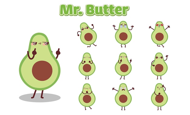 Free vector mascot images of the butter set