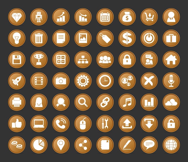 Free vector mixed icon collection