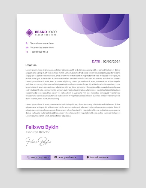 Free vector modern business and corporate letterhead template