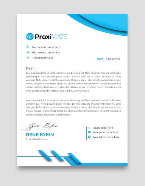 Free vector modern business and corporate letterhead template