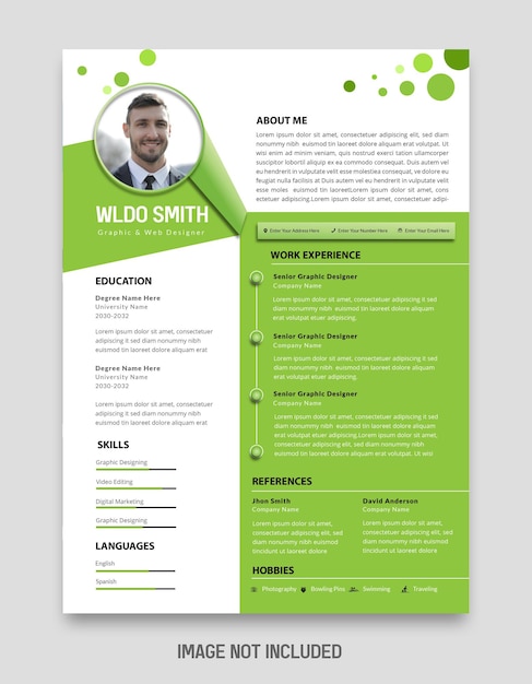 Free vector modern minimalist CV or resume template