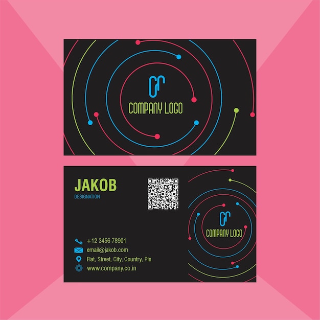 Free vector modern professional business visiting card