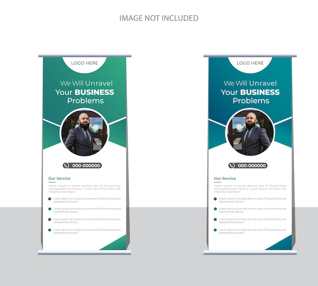 Free vector modern roll up banner design for your business