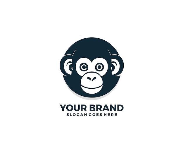 Free vector monkey simple mascot logo design illustration