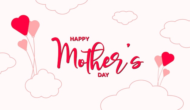 Free vector Mother's day hearts card