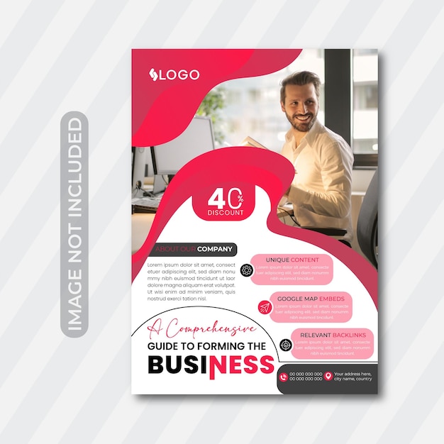 Free vector newest business flyer template design