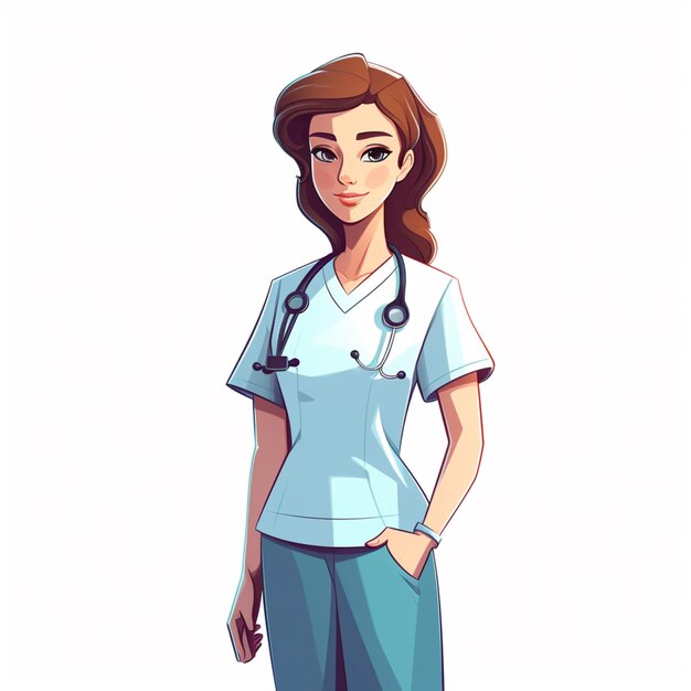 Vector free vector nurse clipart painting isolated