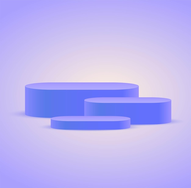 Free vector podium wallpaper with geometrical 3d shapes