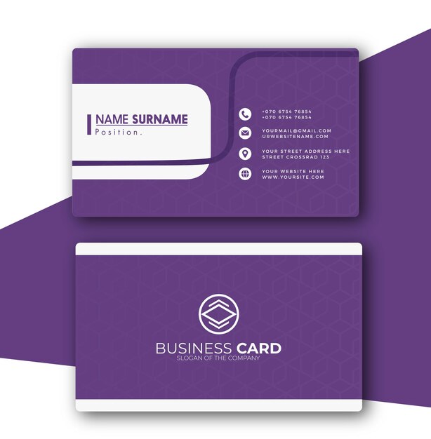 Vector free vector purple modern business card