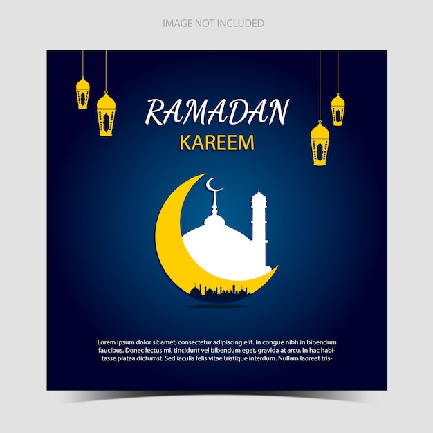 Free vector ramadan kareem islamic greeting in paper style