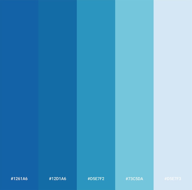 Free vector set of blue sky gradient shades combinations