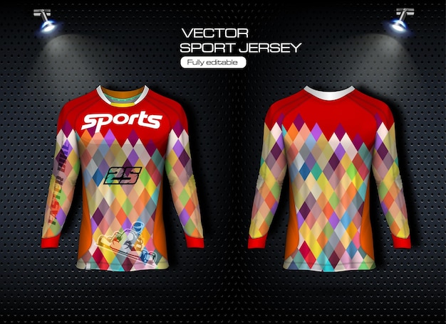 Free vector shirt template, racing jersey design, soccer jersey