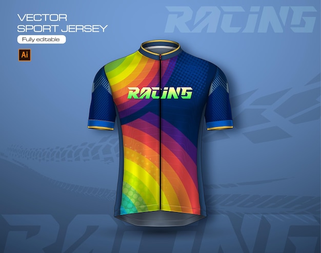 Free vector shirt template racing jersey design soccer jersey