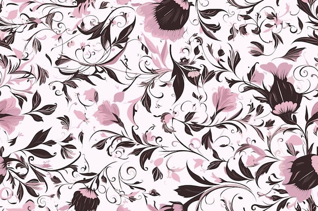 Free vector sketchy floral pattern