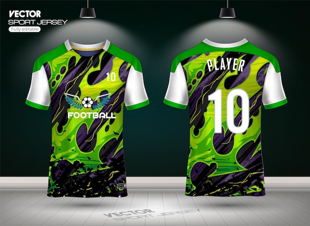 Free vector soccer jersey template sport t shirt design