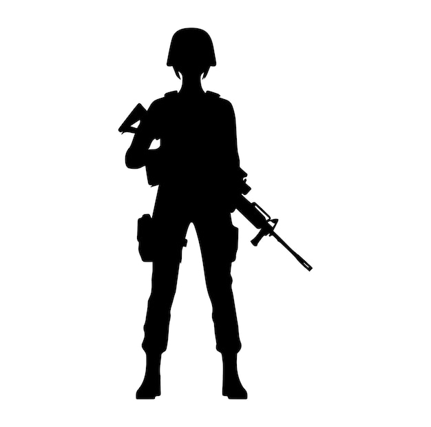 Vector free vector soldier silhouette vector