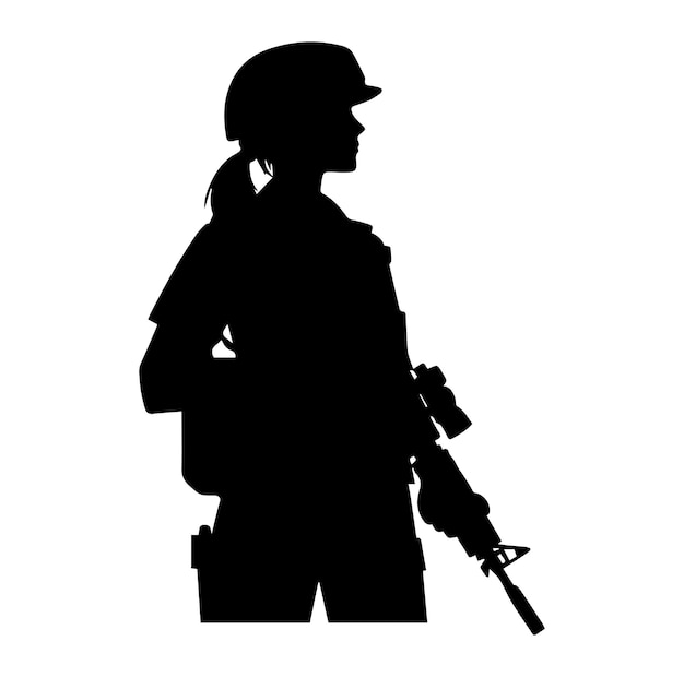 Vector free vector soldier silhouette vector