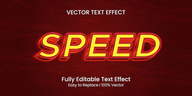 Free Vector Speed Text Effect