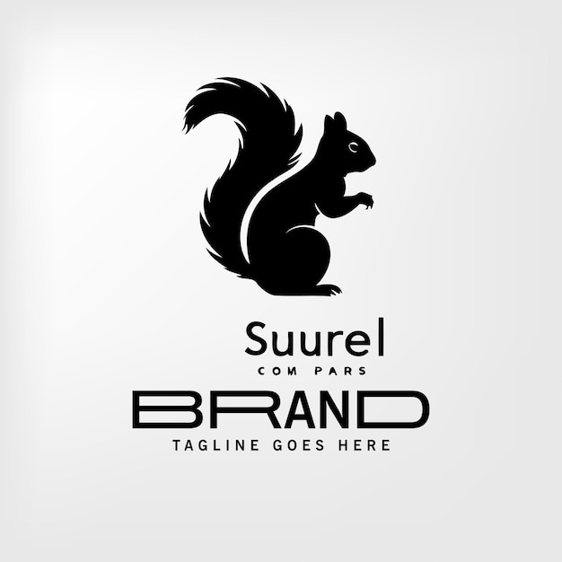 free vector Squirrel design silhouette logo