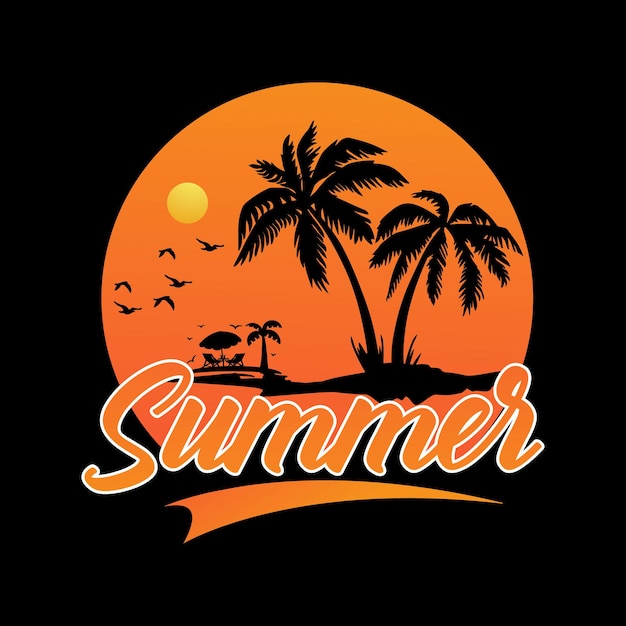 Free vector surfing festival summer banner for surfing tshirt