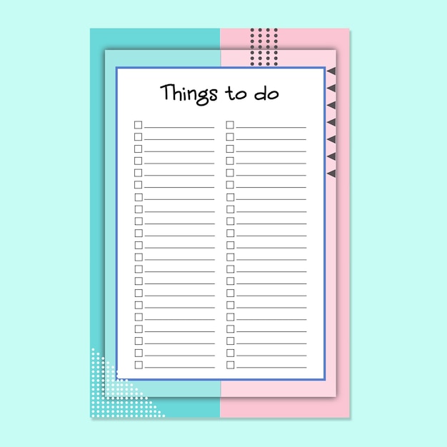 Vector free vector template daily planner bullet journal planner template to do list planner template